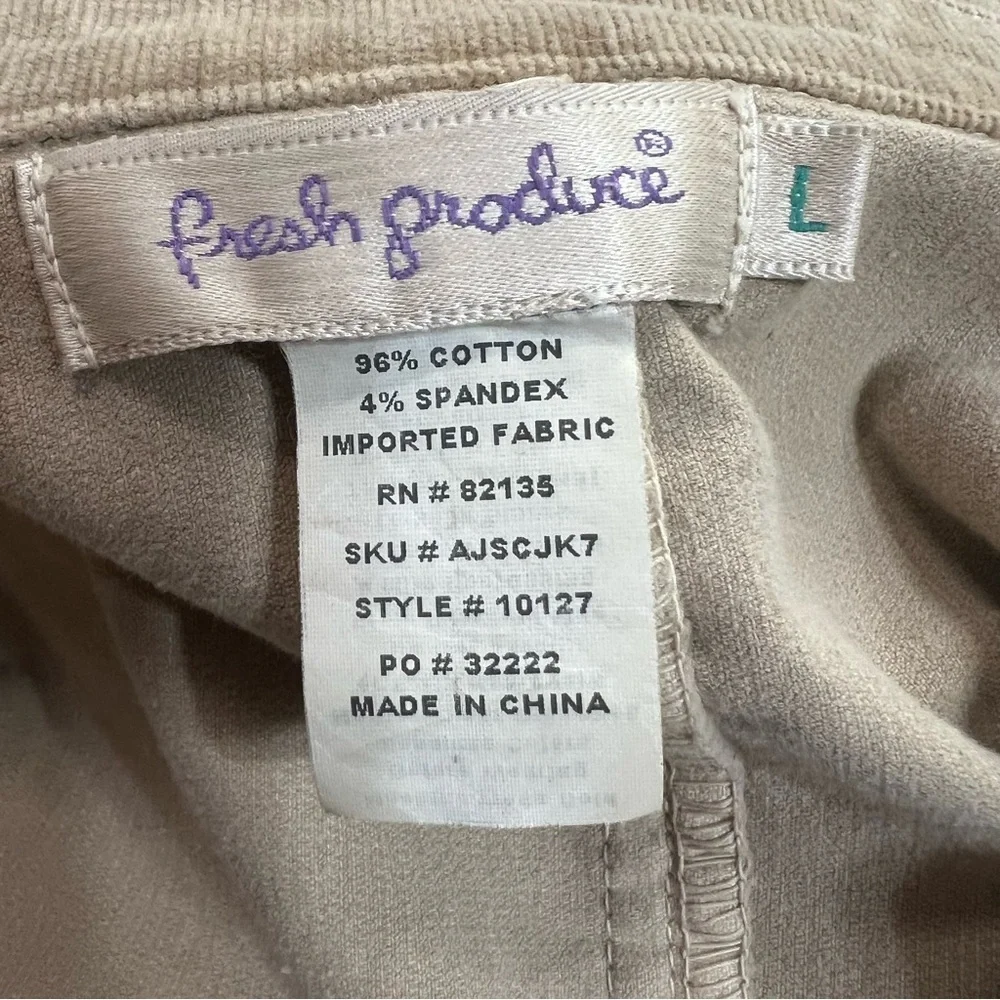 Fresh Produce Tan Corduroy Casual Career Business Blazer Jacket Women’s Large - Picture 11 of 11